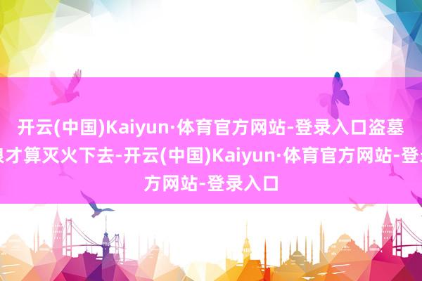 开云(中国)Kaiyun·体育官方网站-登录入口盗墓的风浪才算灭火下去-开云(中国)Kaiyun·体育官方网站-登录入口